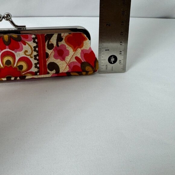 Vera Bradley Folkloric Slim Glasses Case Kisslock Boho Floral Retired Pattern - Picture 8 of 10
